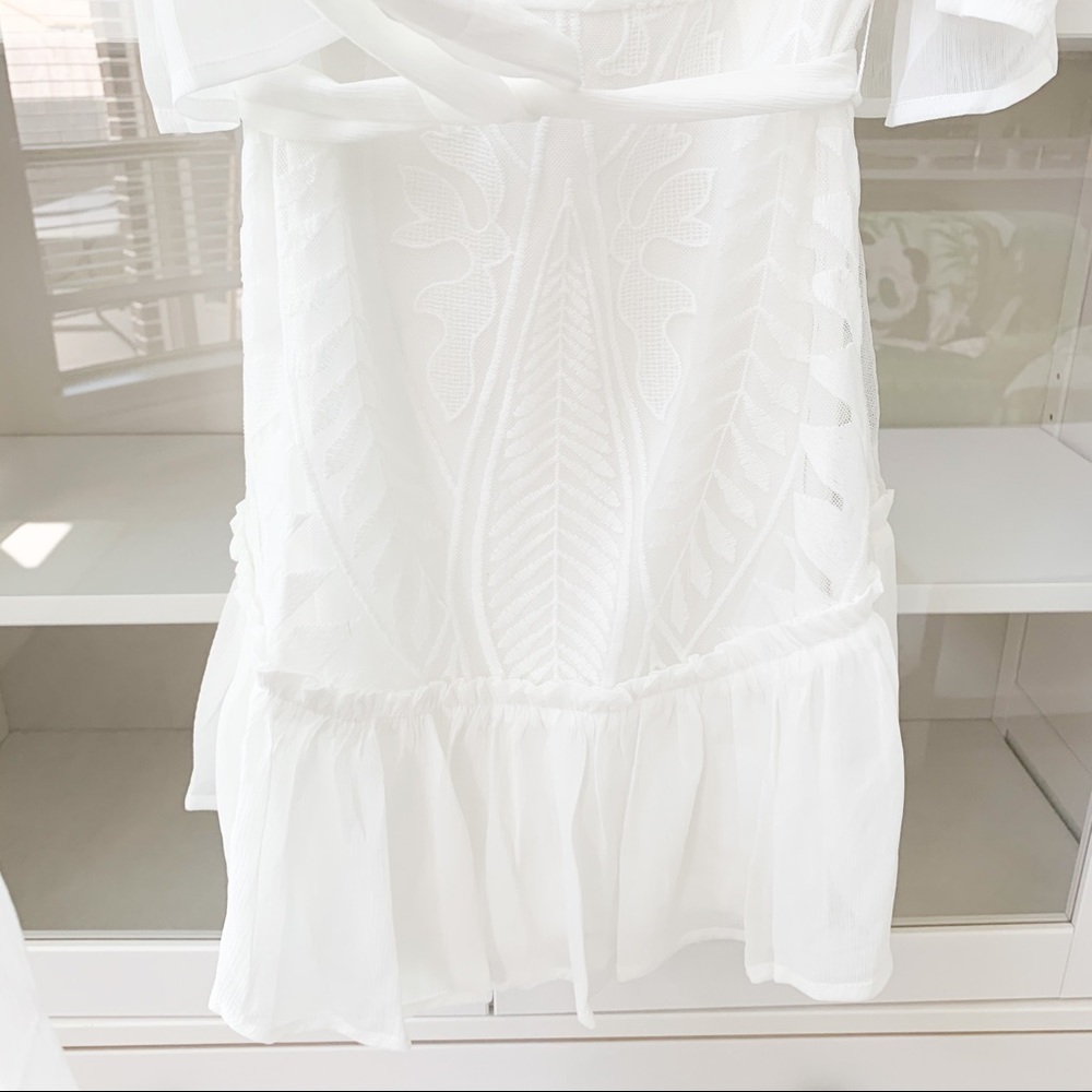 Flying Tomato White Off-Shoulder Dress - Picture 5 of 16